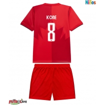 Camiseta Canadá Ismael Kone #8 Primera Equipación para niños Mundial 2026 manga corta (+ pantalones cortos)